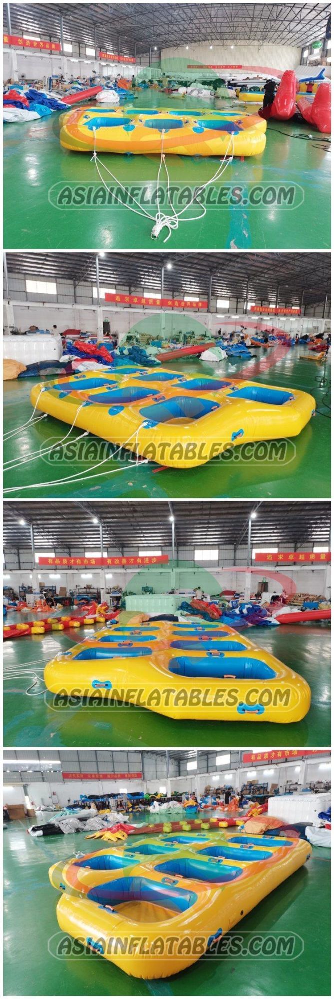 Wholesale Inflatable Crazy Boat Commercial UFO Towable Water Tubes