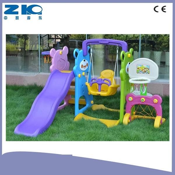 New Stype Indoor and Outdoor Playground Plastic Slide with Swing for Paly Set