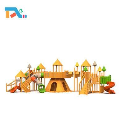 Wooden Cabin Shaped Slide for Children&prime; S Outdoor Amusement Equipment