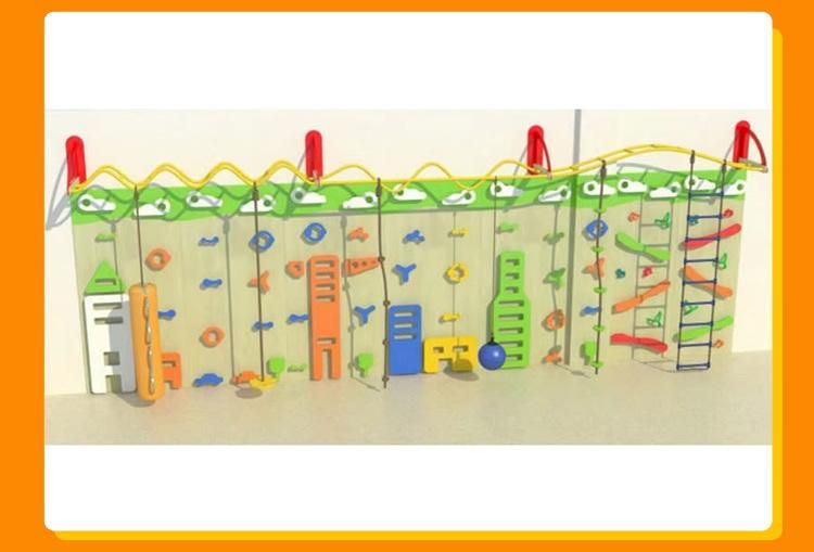 Hot Selling Customized Outdoor Playground Gym Fitness Pipe Rope Net Rock Climbing Wall Equipment