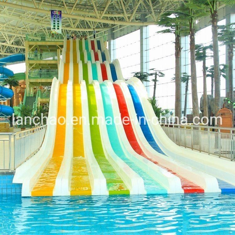 Fiberglass Racer Water Slide Equipment for Amusement Park Resort Hotel