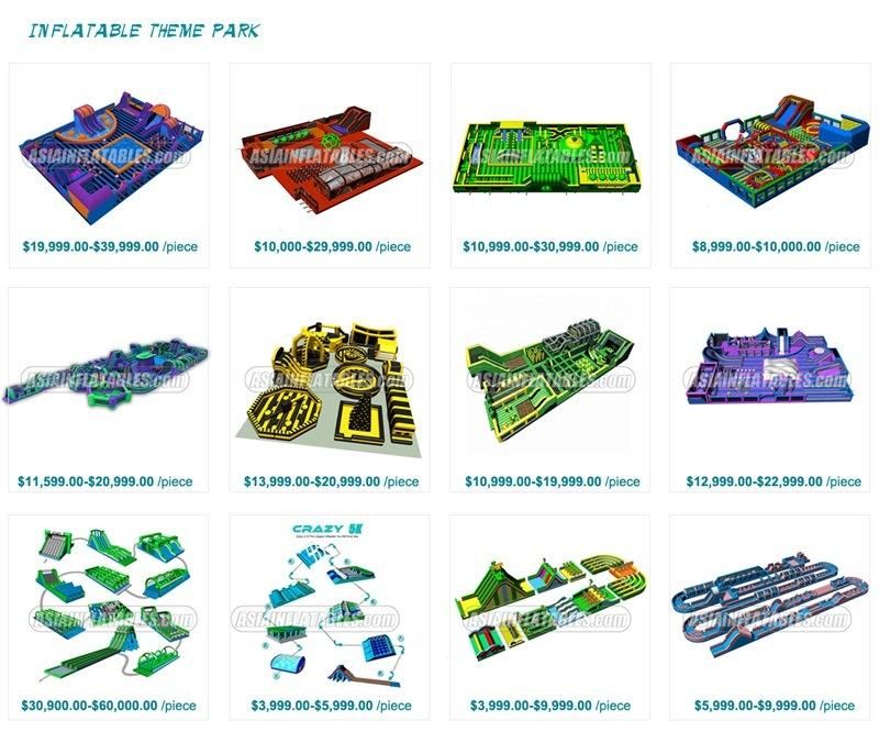 PVC Customized Outdoor Inflatable Amusement Park Project with Slide for Kids and Adults