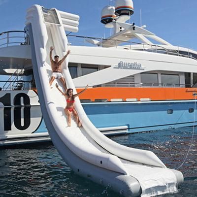 Floating Yacht Water Slide PVC Material Durable Inflatable Water Slide