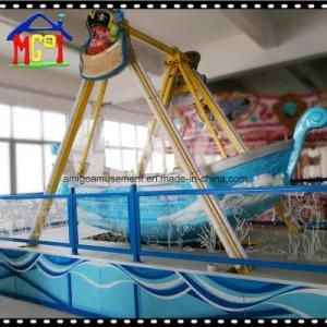 Crazy Thrilling Ride Amusement Park Equipment Blue Pirate Boat