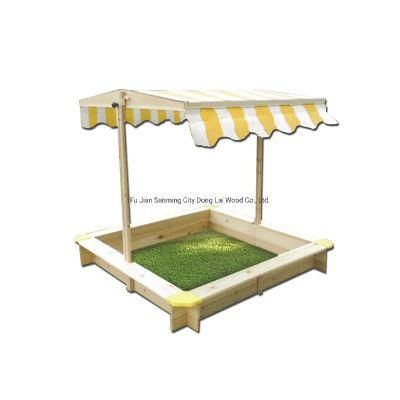 Factory Price Sun Protection Sandpit Wood Sandbox with Sunroof with Cheap Price