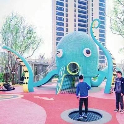 Park Octopus Stainless Steel Slide Community Kids Playground Equipment Fb19