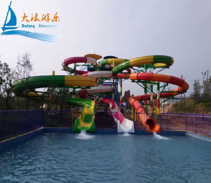 Fiberglass Open Body Spiral Slide (DLWS200)