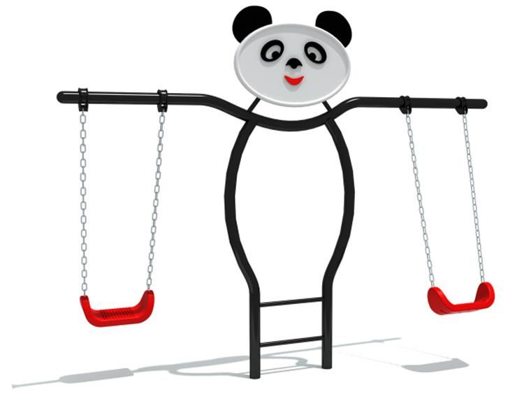 Panda Style Children Outdoor Playground Swing