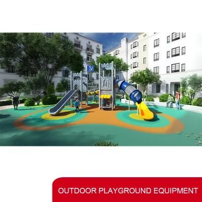 Outdoor Play Station Plastic Climbing Sports Theme Funny Children Slides Playground for Kindergarten