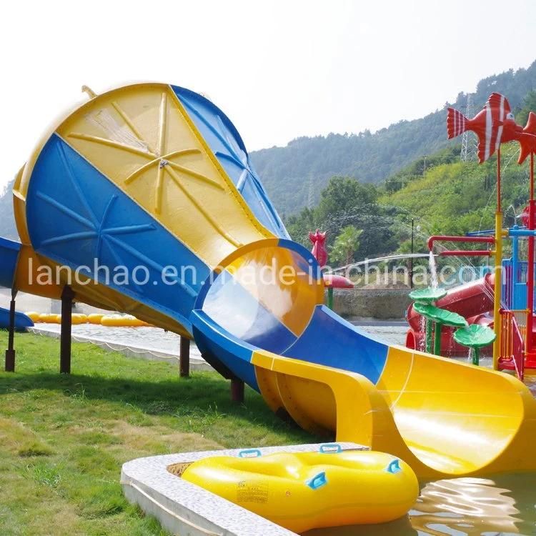 Colorful Fiberglass Water Tube Slide for Kids Park Playground