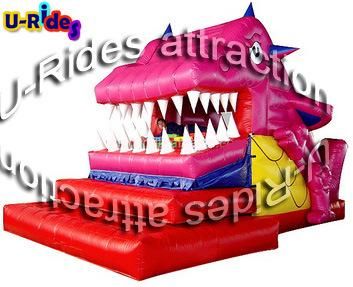 Pink Shark Inflatable Slide Inflatable Water Slide Inflatable Bounce Slide for Carnival