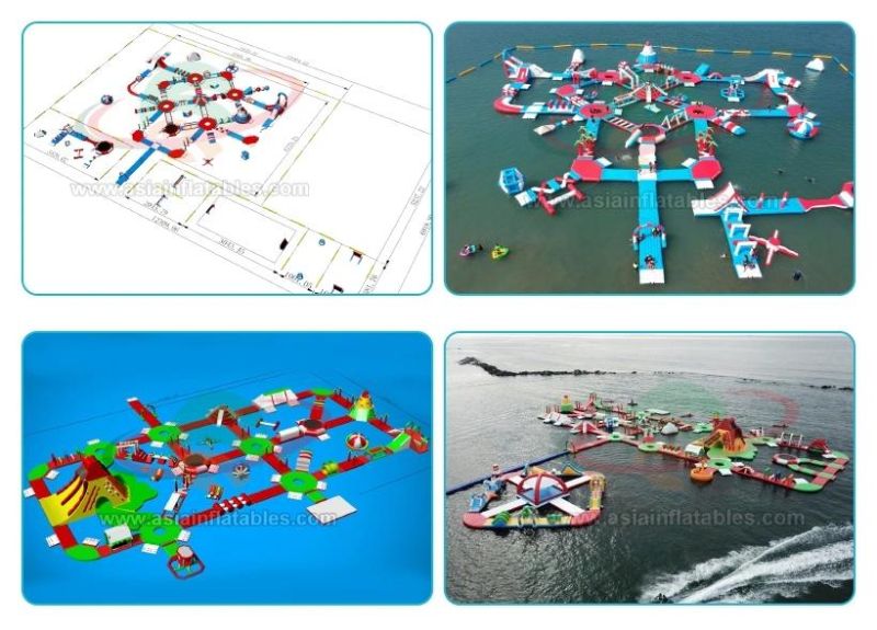 Inflatable Sea Resort Floating Water Park Inflatable Aqua Park