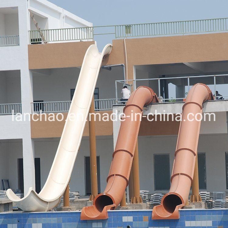 Colorful Fiberglass Barrel and Sledge Slide for Water Amusement Park