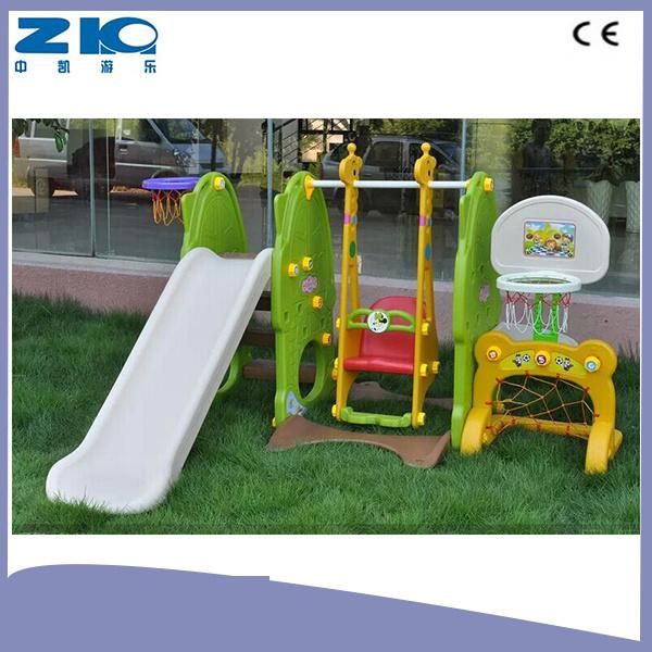 Indoor Playground Slide with Swing and Basketball