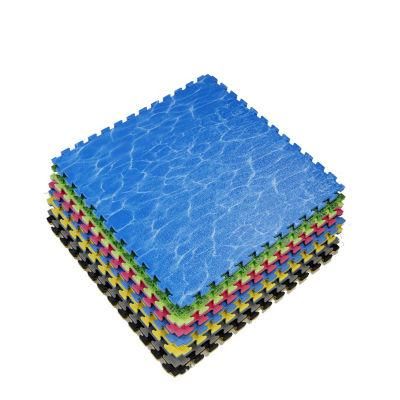 2cm Thickness Water Print and Grass Pattern EVA Interlocking Joint Puzzle Mat