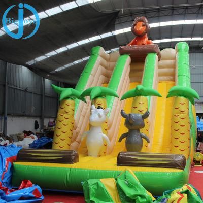 Gaint Inflatable Slide, Lion Inflatable Bouncer Castle with Slide