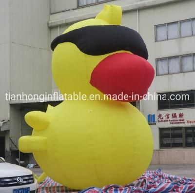 6m Giant Cute Outdoor Advertising Inflatable Yellow Duck with Glasses