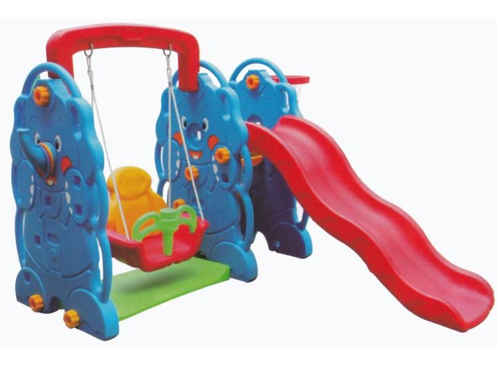 Indoor Plastic Panda Swing and Slide for Children