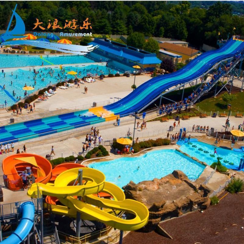 Water Park Slide Fiberglass Aqua Theme Park Entertainment Equipment Factory Pool Slides Fiberglass Private Swimming