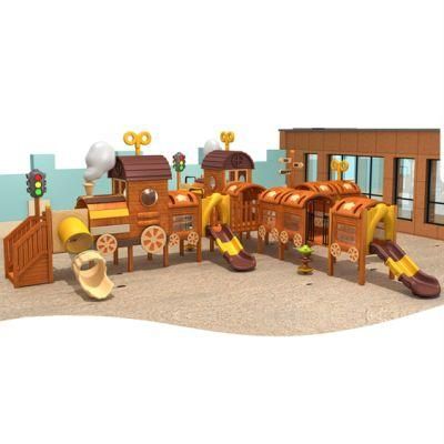 School Park Wooden Slide Climbing Outdoor Kids Playground Equipment Ym64