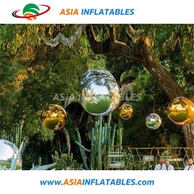 Party Decorate Hanging Ball Inflatable Mirror Balloon PVC Silver Ball