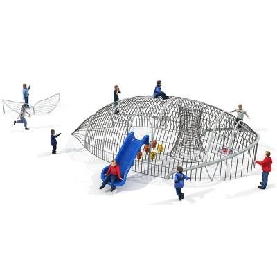 Fish Style Customized Outdoor Playground Rope Fittings with Kids Slide