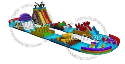 Adult Inflatable Obstacle Course, Giant Inflatable Obstacle Game, Lilytoys Inflatable Obstacles for Sale