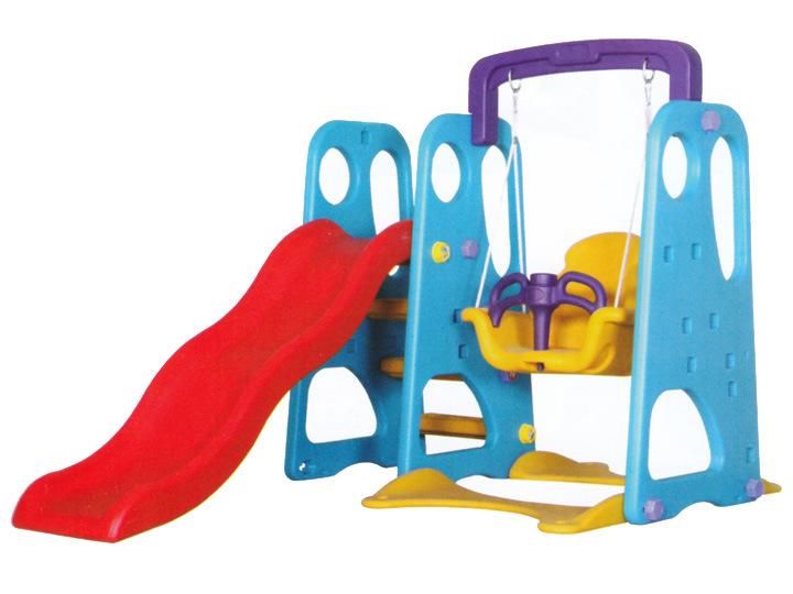 Children Indoor Plastic Swing and Slide Play Set