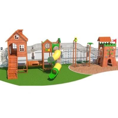 Customized Park Wooden Slide Climbing Outdoor Kids Playground Equipment Ym83