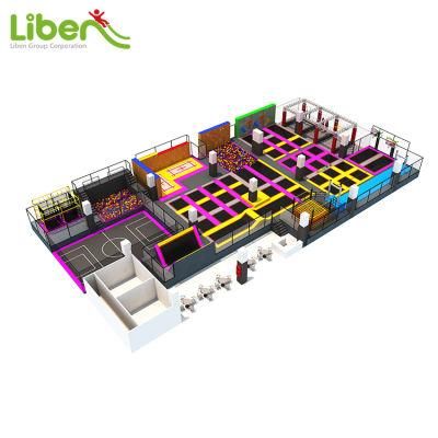 Children Playground Commercial Indoor Large Bungee Jumping Trampoline Park Supplier