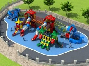 Plastic Material and Outdoor Playground Type Kids Play Equipment Slides (HD16-012A)