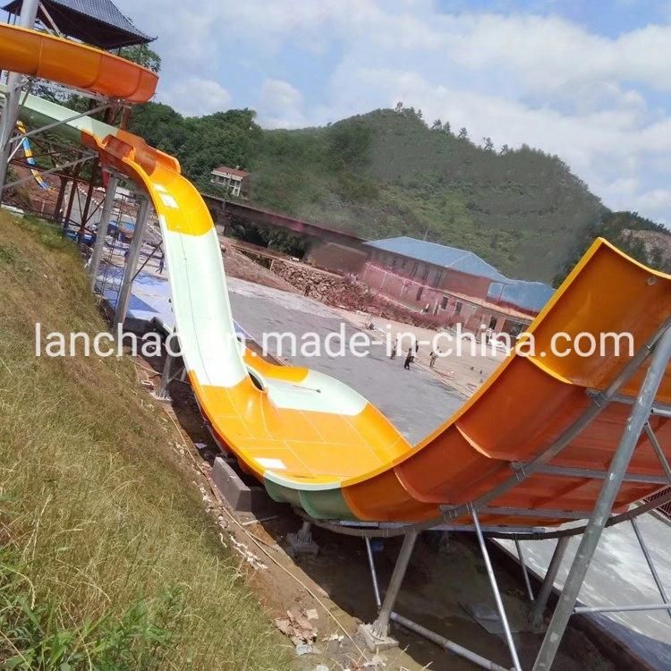 Skin Raft Fiberglass Boomerango Water Park Slide for Adult