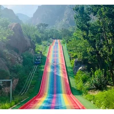 High Quality Outdoor Playground Amusement Park Colorful Rainbow Slide for Adults and Children