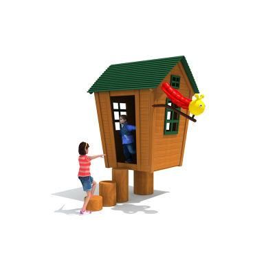 Small Outdoor Amusement Park Children Wooden Play Area Equipment