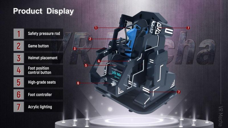 Newest Design Vr Mecha 1 Seats 9d Cinema Simulator