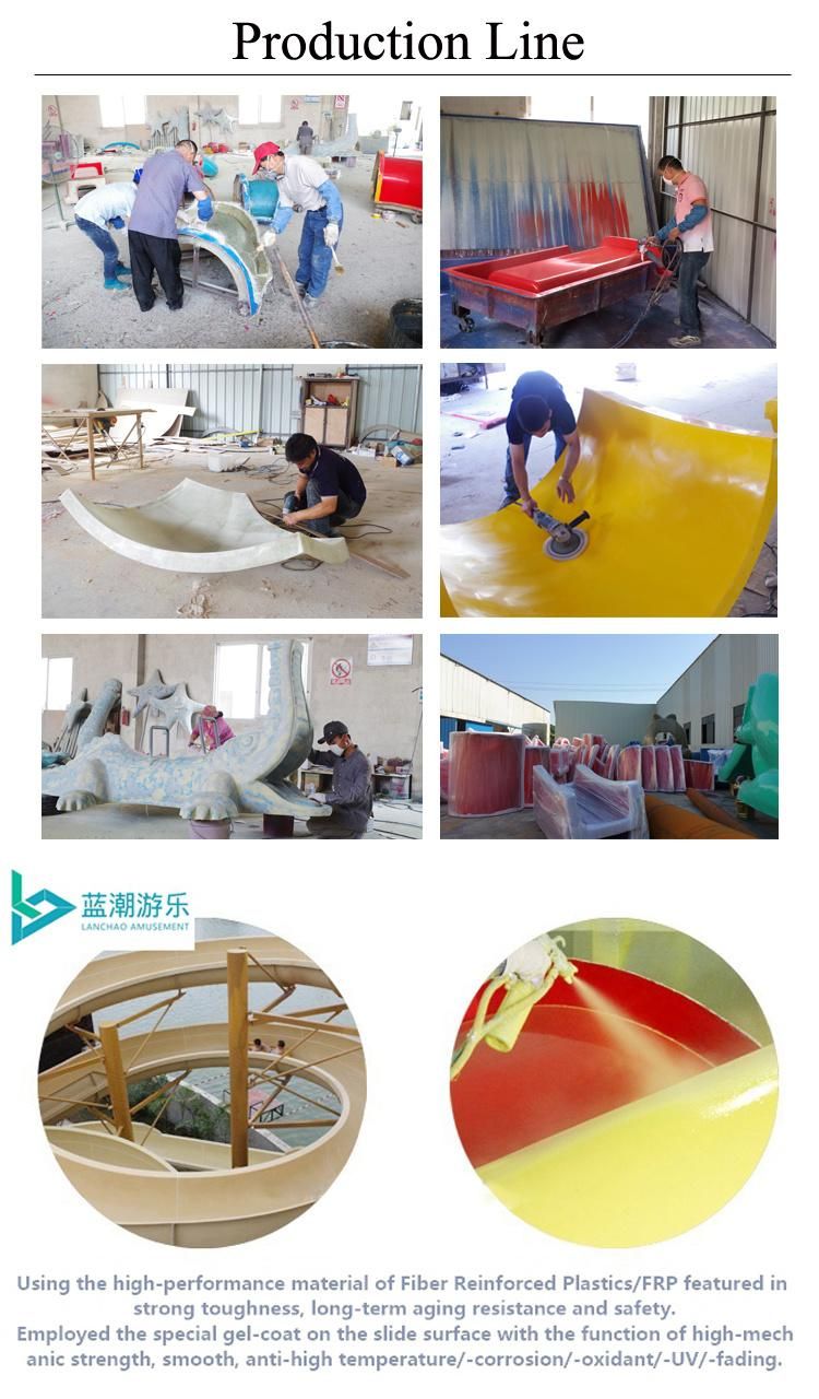 Family Children Water Theme Park Equipment Fiberglass Material