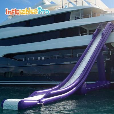 Commercial Water Play Equipment Boat Dock Slide Inflatable Yacht Slide for Sale