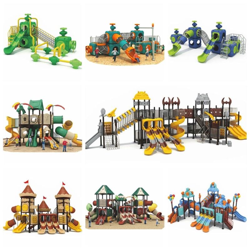 New Park Kids Outdoor Playground Wooden Pirate Ship Slide Equipment
