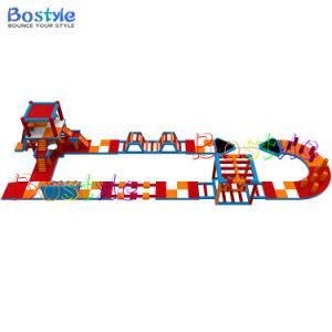 Cheap Inflatable Water Park Prices Inflatable Water Floating Island with Three Lanes