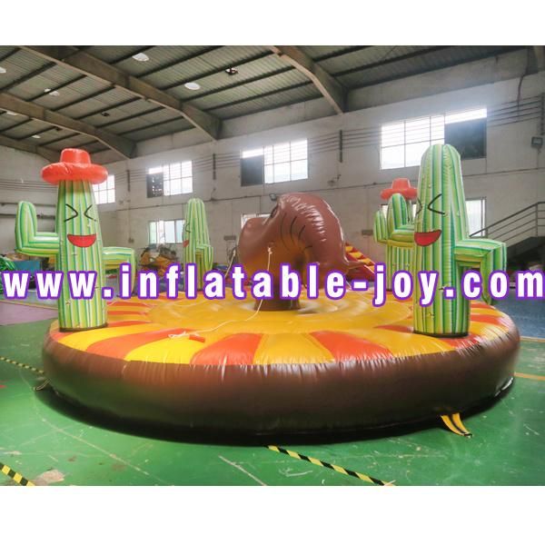 5m Inflatable Manual Rodeo Bull Rope Pull Rinding Bull Game for Kids and Adults