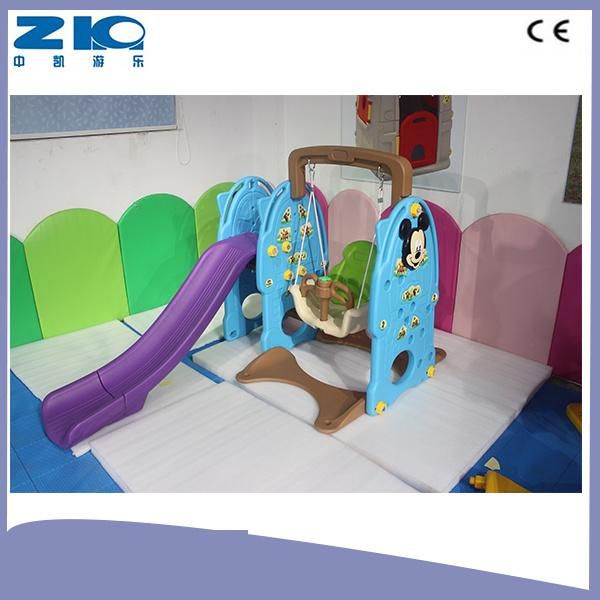 Children Multi-Colour Choice Indoor Play Plastic Slide with Swing and Basketball