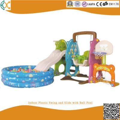 Indoor Plastic Swing and Slide with Ball Pool