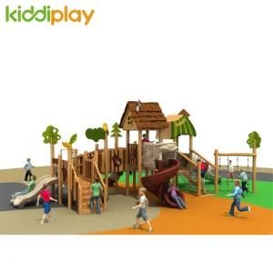 New Style Customized Theme Park Wooden Combination Slide Outdoor Wood Playground for Sale