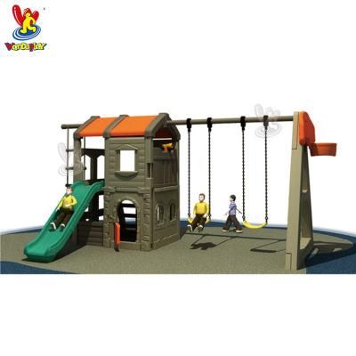 Children Daycare Outdoor Big Playhouse Indoor Swing Playground Plastic Slides Equipment for Kindergarten