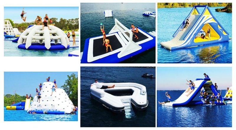 Outdoor Climb Inflatable Floating Game Rock Climbing Slide for Water Park Inflatable Floating Water Equipment Triangle Tower Water Slide for Adults and Children