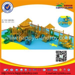 Attractive Children Climbing Wooden Outdoor Playground with Net