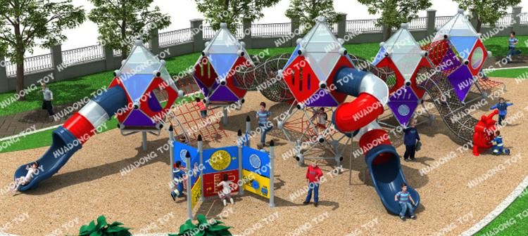 Outdoor Good Quality Kids Rope Series Slide Playground