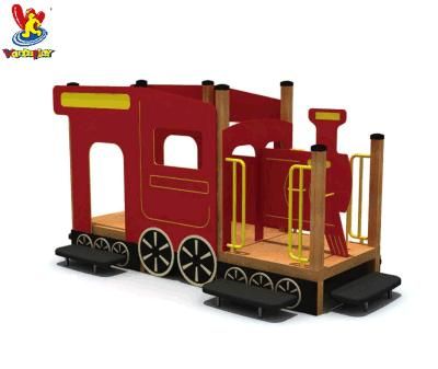 Wandeplay Theme Amusement Park Rides Wooden Train Outdoor Playground Equipment Colorful Playsets Children Toys