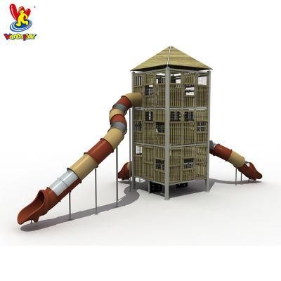 Attractive Amusement Park Products Children Plastic Slides Garden Playground Equipment