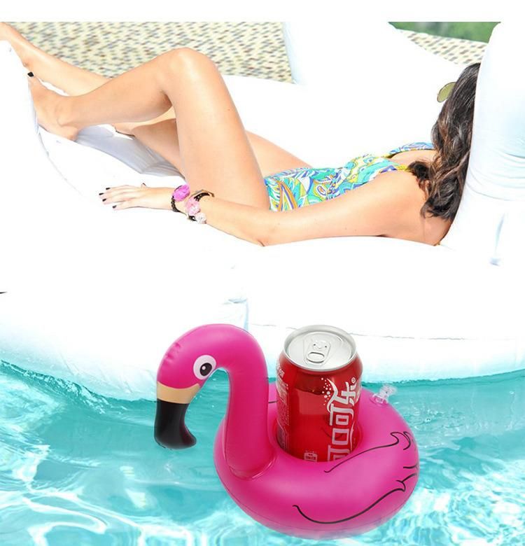 PVC Eco-Friendly Water Play Toys Party Equipment Inflatable Flamingo Drink Holder